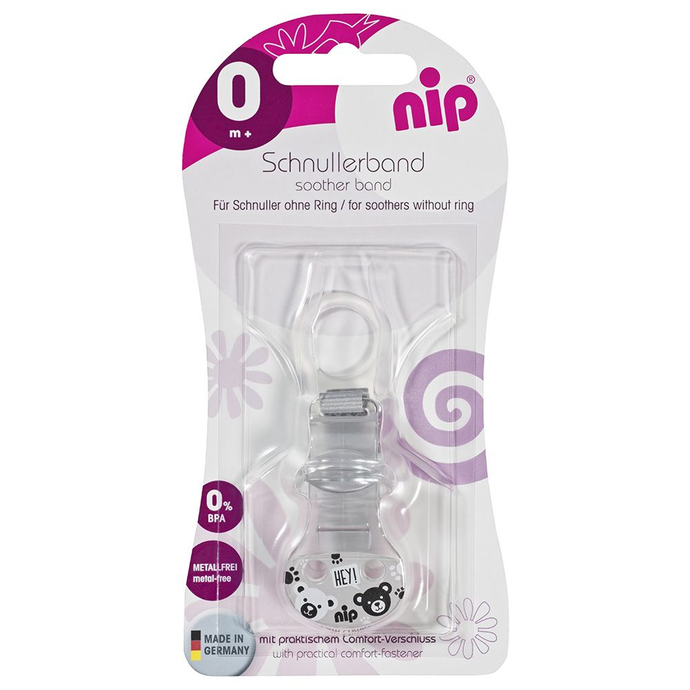 Nip - Soother With Ring - Grey