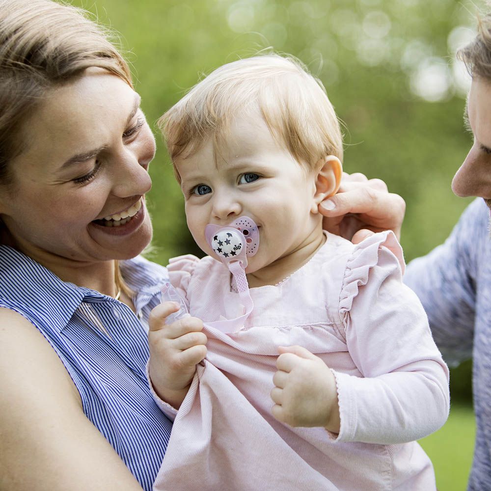 Nip - Soother Band With Ring - Blue