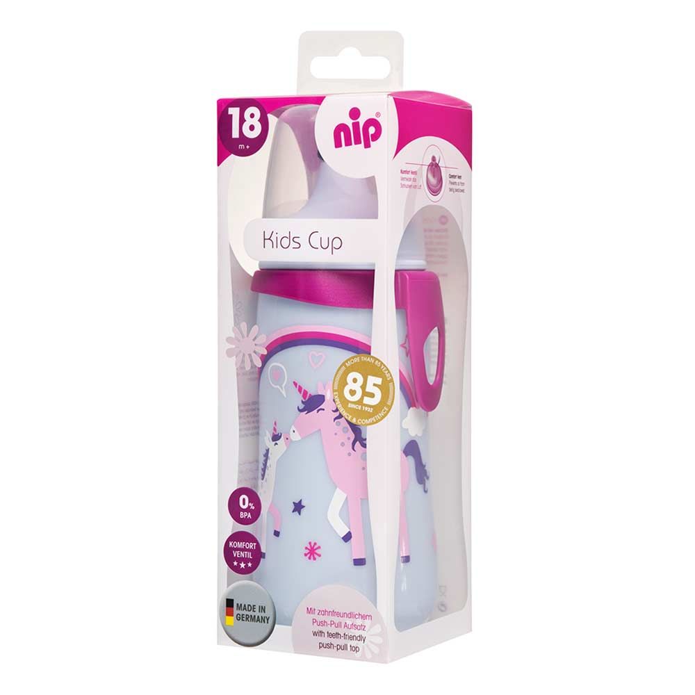 Nip Kids Cup Push-Pull Lid Unicorn 330ml