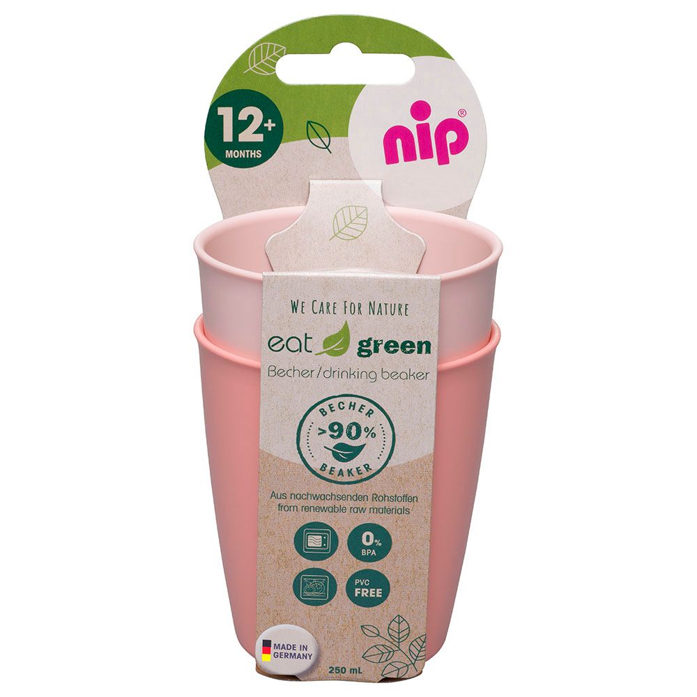 Nip - Green Drinker Beaker - Pink