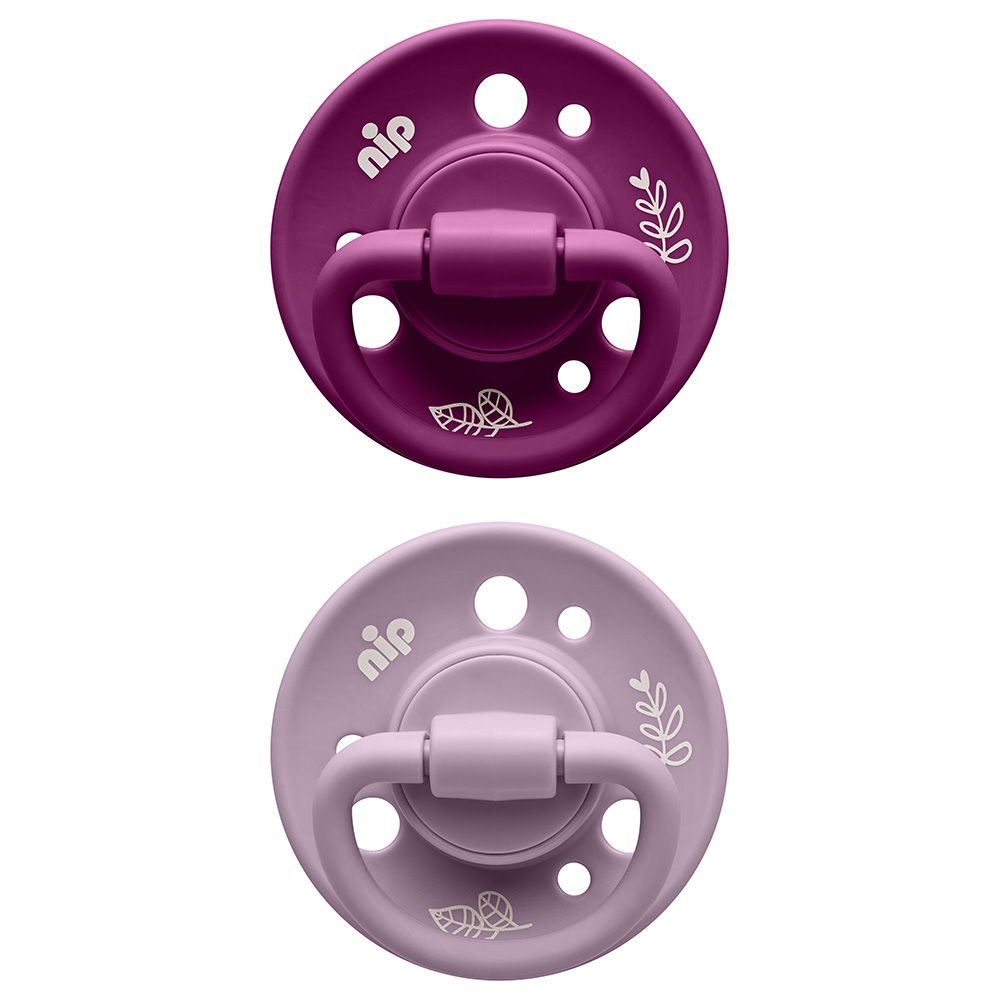 Nip - Cherry Round Soother - Purple/Berry - 0-6M