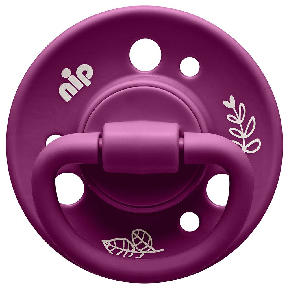 Nip - Cherry Round Soother - Purple/Berry - 0-6M