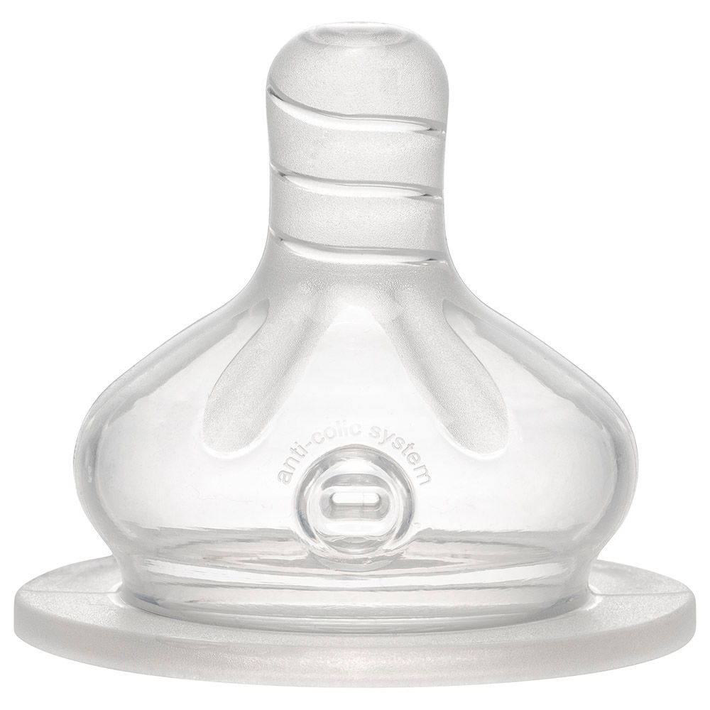 Nip - Wide Neck Round Teat-M Glass Bottle 120Ml - Grey