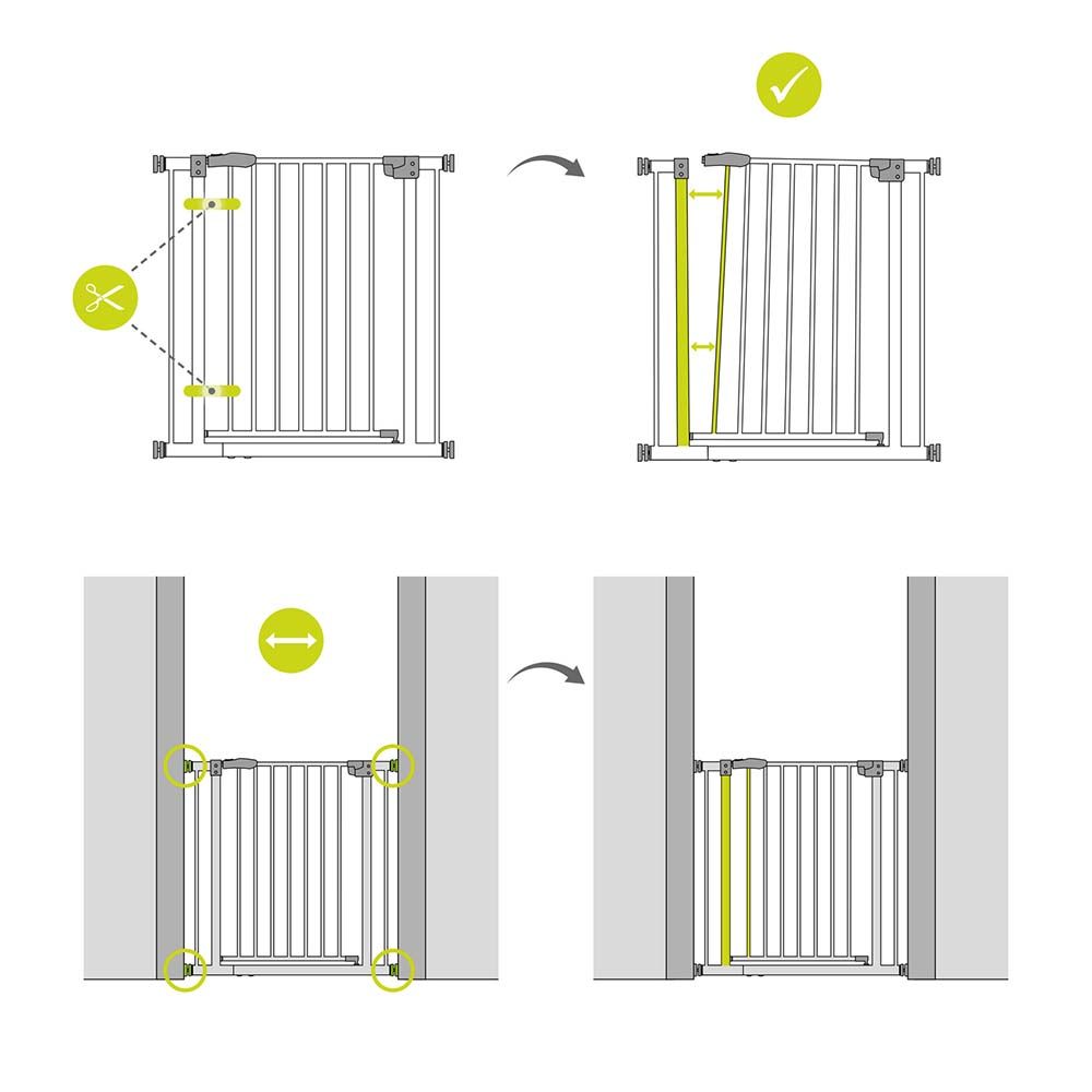 Hauck - Open'N Stop Safety Gate W/ 9 cm Extension - White