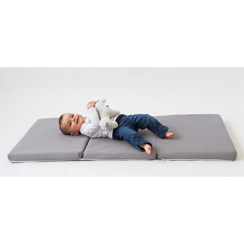 Candide - Air+ Foldable Travel Mattress Grey - 60 x 120 cm