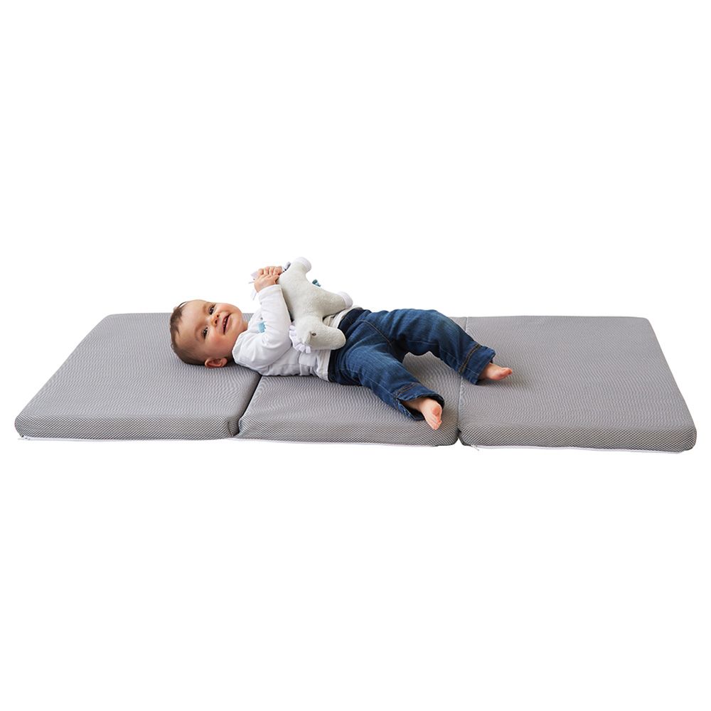 Candide - Air+ Foldable Travel Mattress Grey - 60 x 120 cm