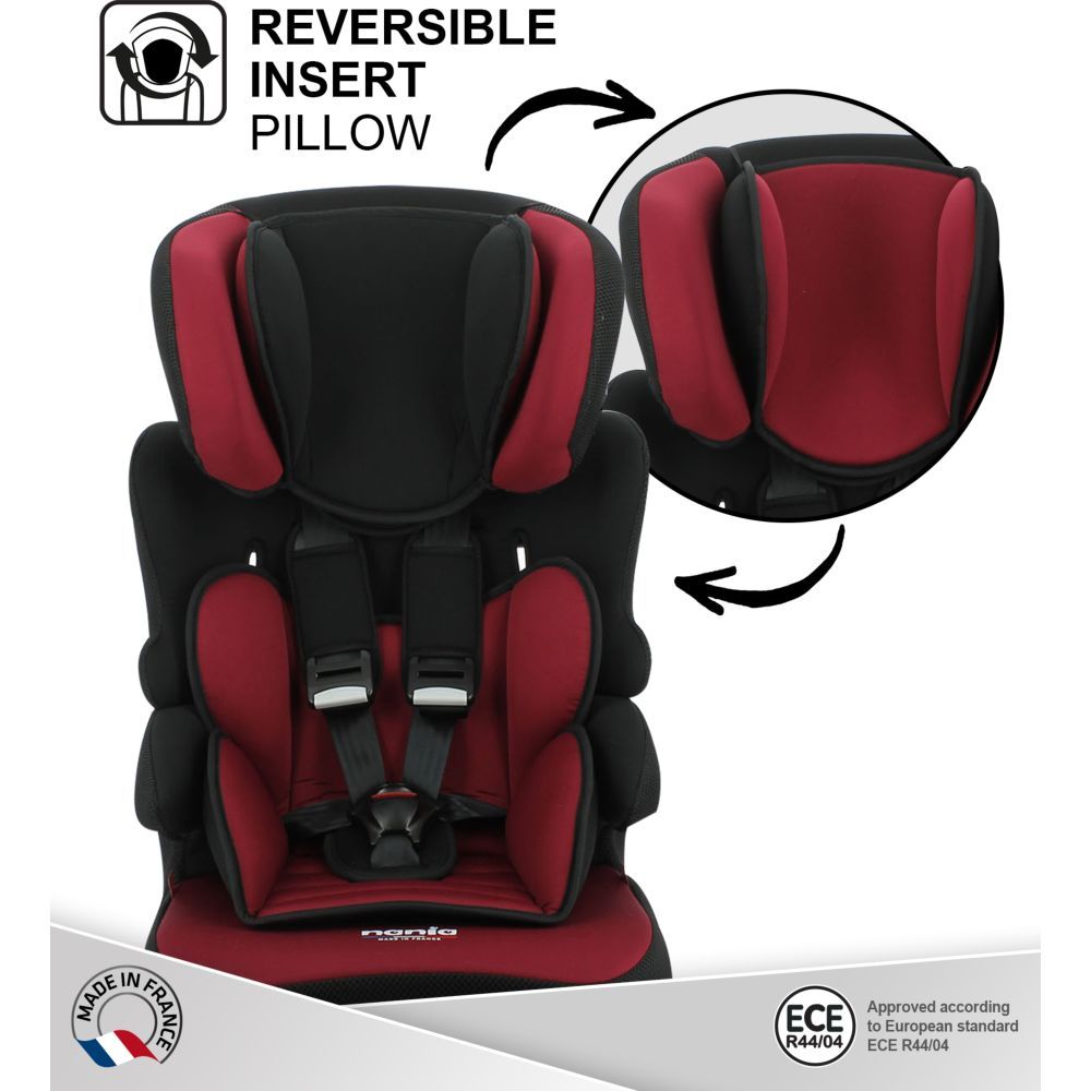 NANIA - Beline Carseat For Group 1/2/3 - Bordeau