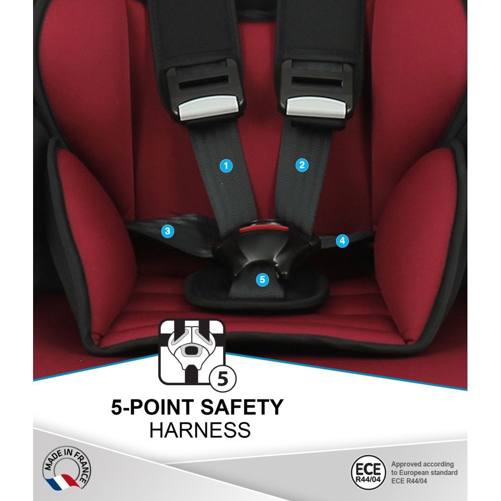 NANIA - Beline Carseat For Group 1/2/3 - Bordeau