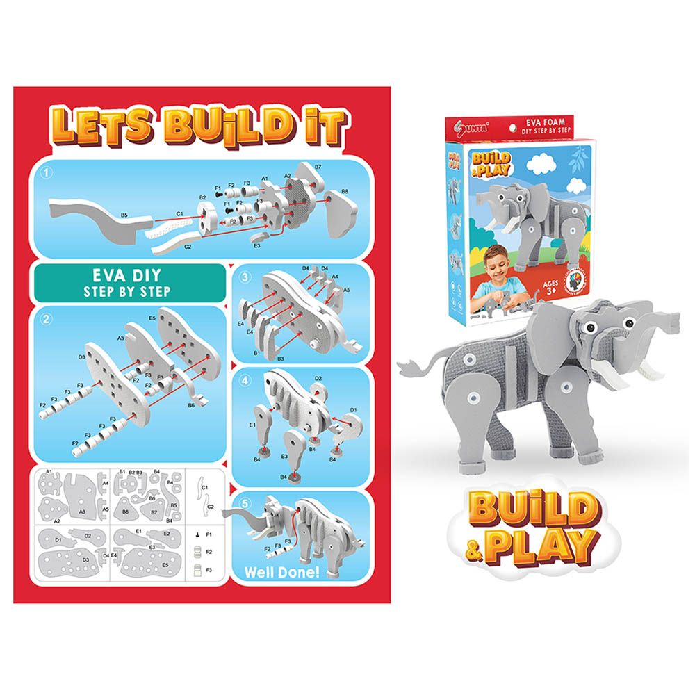 Sunta - DIY Play Foam Building Toy - Elephant