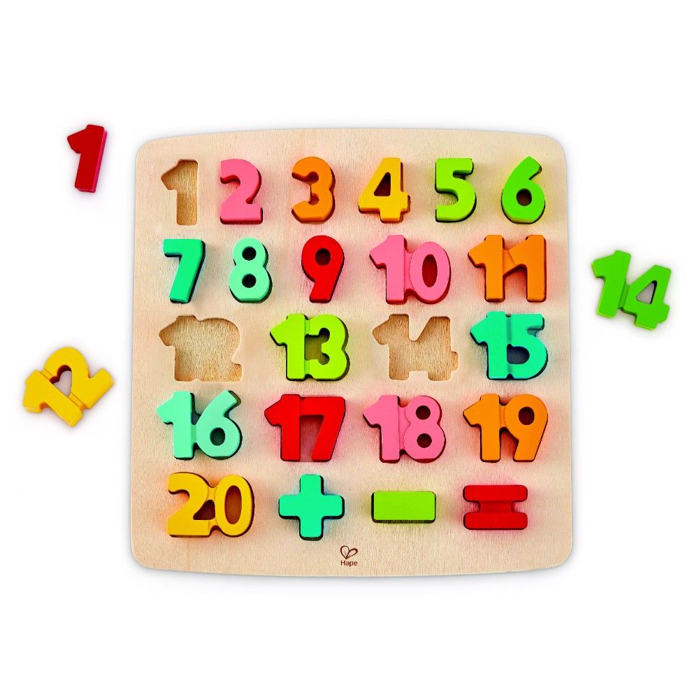 Hape - Chunky Alphabet and Number Math Wooden Puzzle Set (Exclusive)