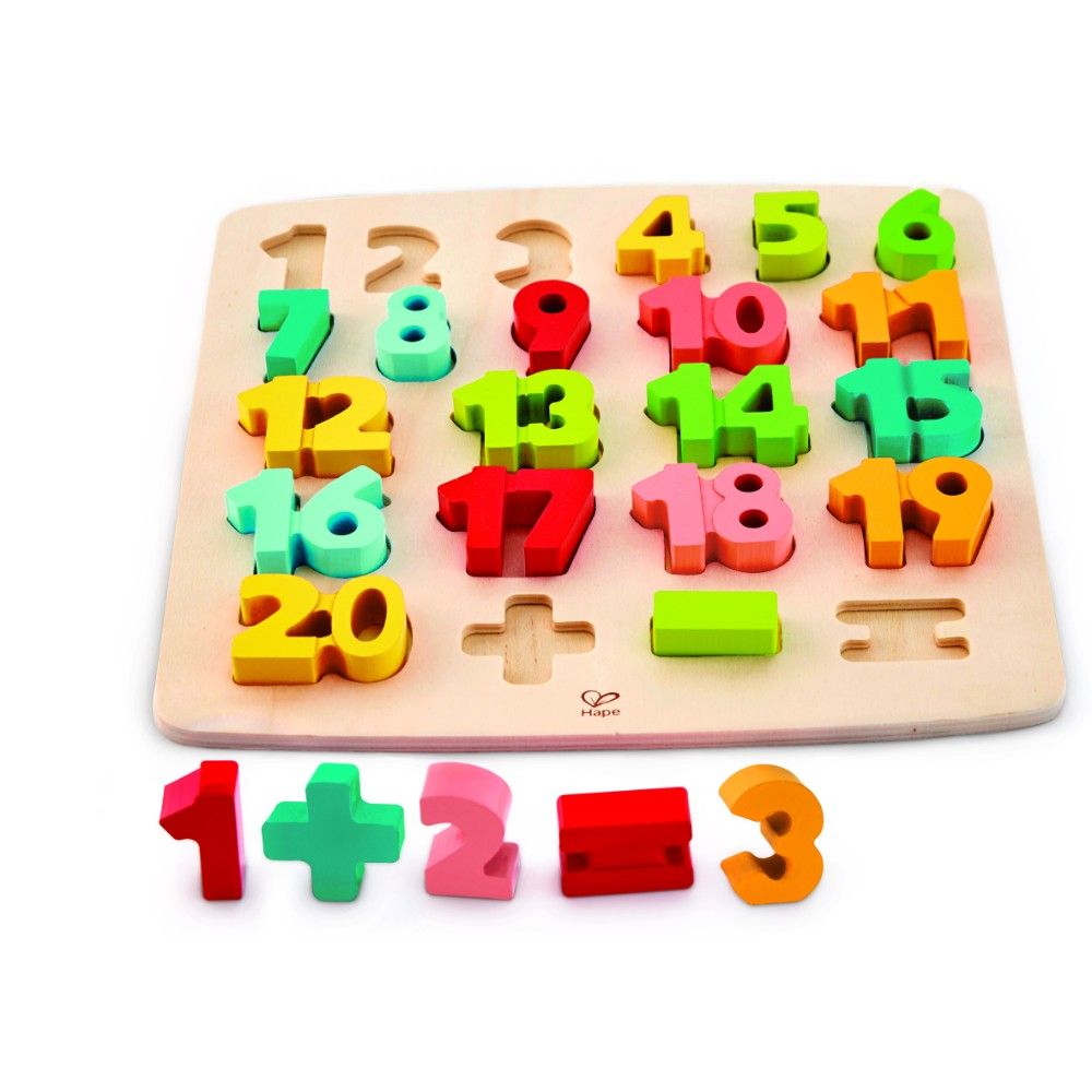 Hape - Chunky Alphabet and Number Math Wooden Puzzle Set (Exclusive)