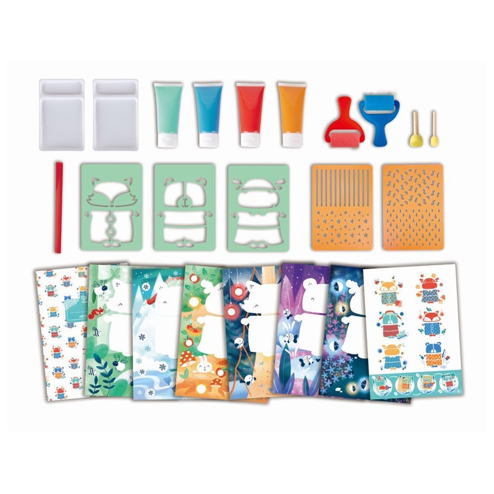 Hape - Arts and Craft Draw & Paint Activity Kit - 2 Sets 