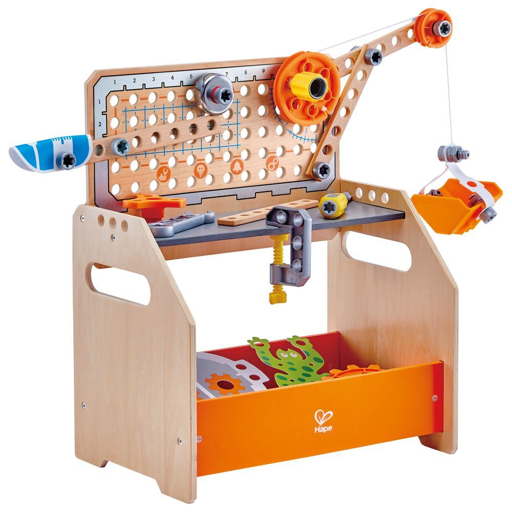 Hape - Junior Inventor Scientific Workbench and Tool Belt Set 