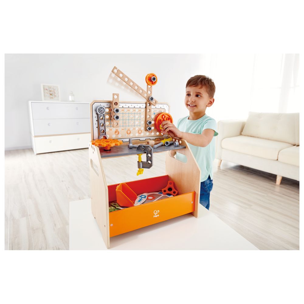 Hape - Junior Inventor Scientific Workbench and Tool Belt Set 