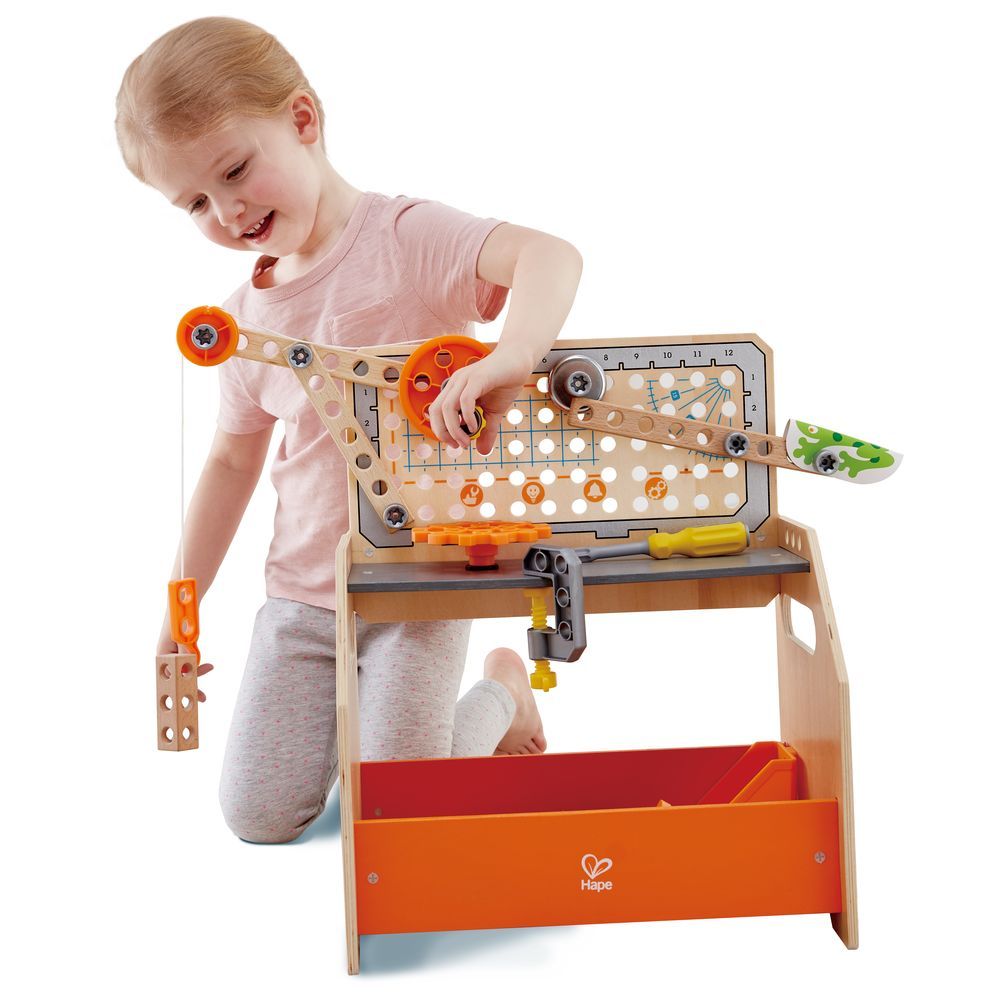 Hape - Junior Inventor Scientific Workbench and Tool Belt Set 