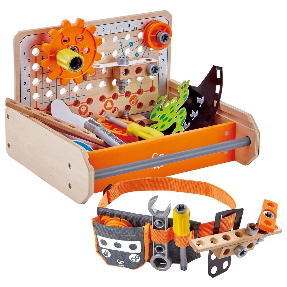 Hape - Junior Inventor Science Experiment Toolbox w/ Tool Belt