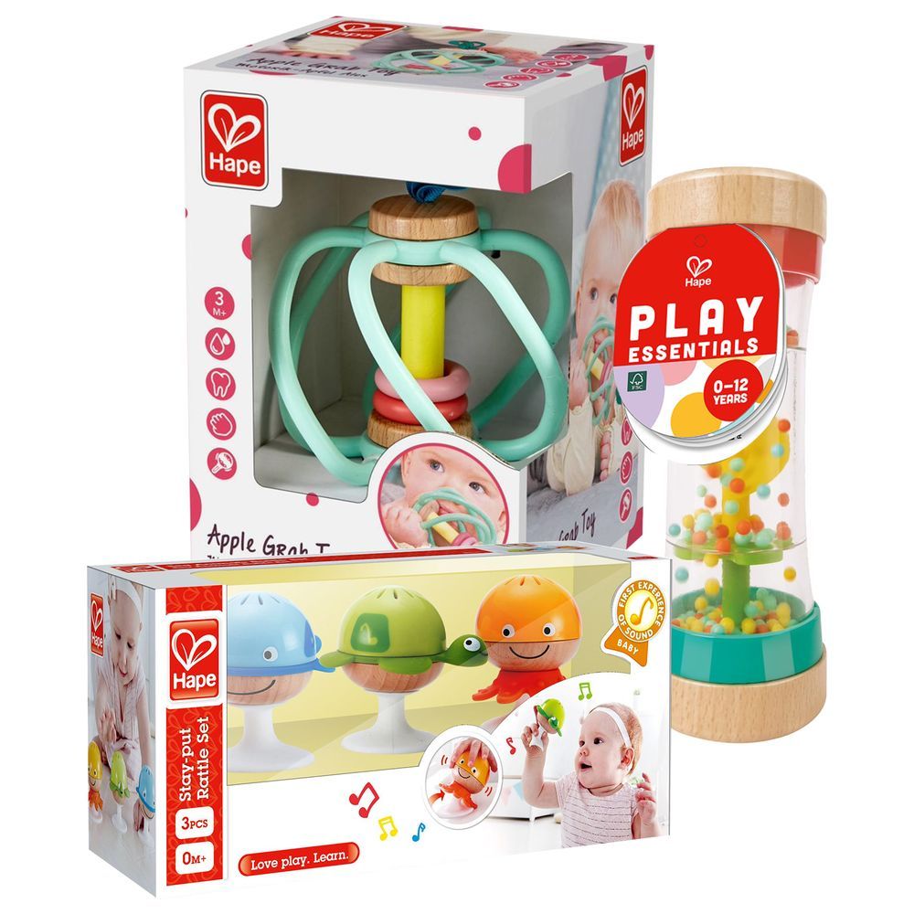 Hape - Infant Toys Travel Essentials - 5 pcs