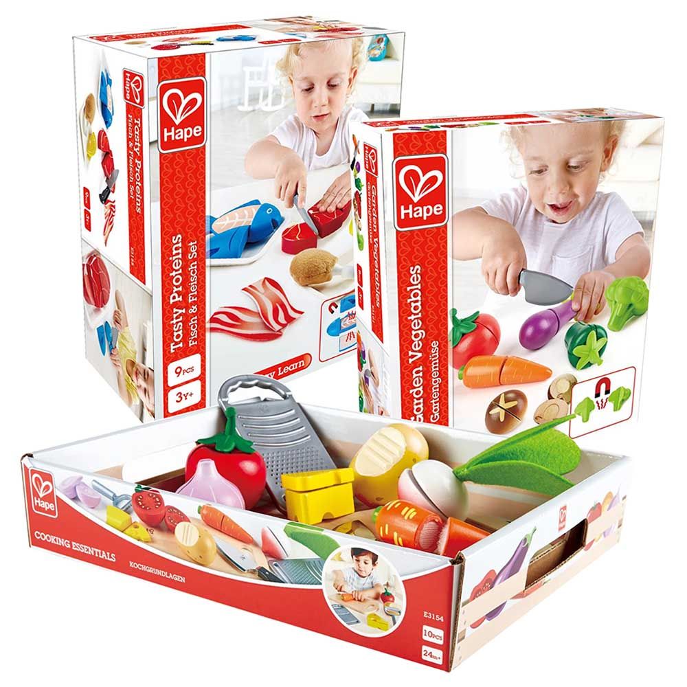 Hape - Kid's Cooking Essentials Wooden Toys - 19pcs