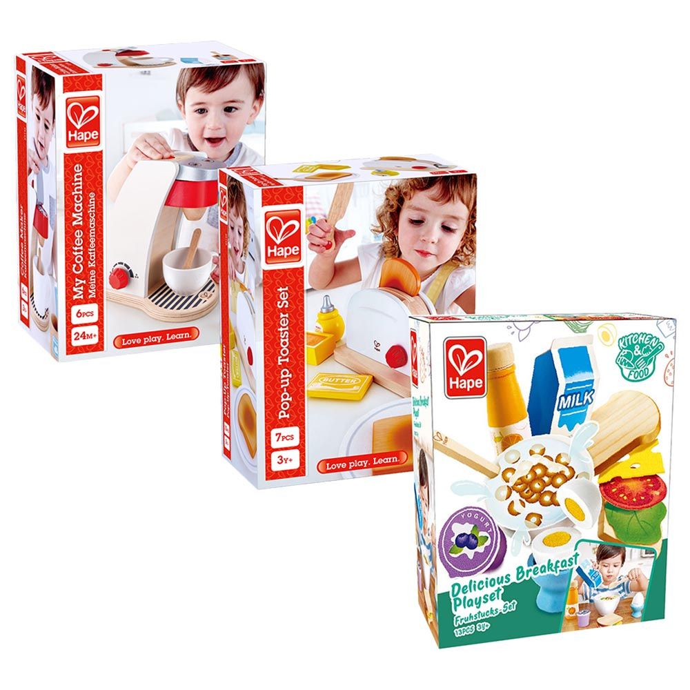 Hape - Complete Breakfast Wooden Playset - 26 pcs