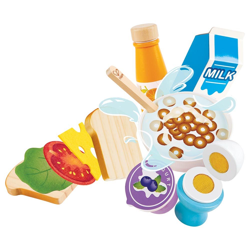 Hape - Complete Breakfast Wooden Playset - 26 pcs