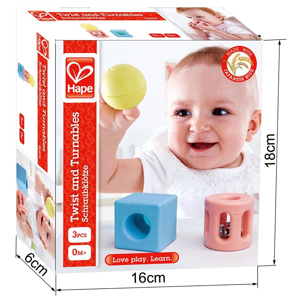 Hape - Geometric Stacking Rattle Set 3pc