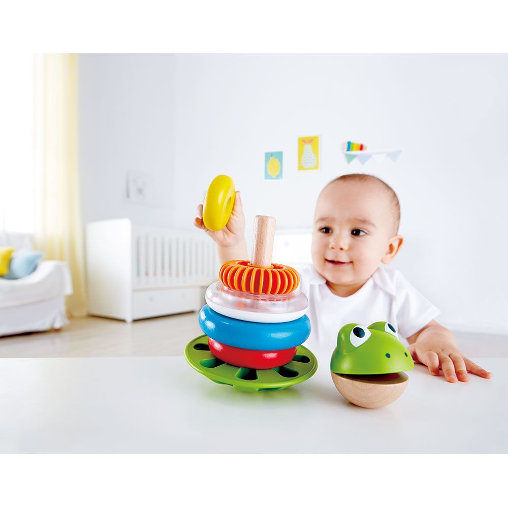 Hape - Mr. Frog Sensory Stacking Rings