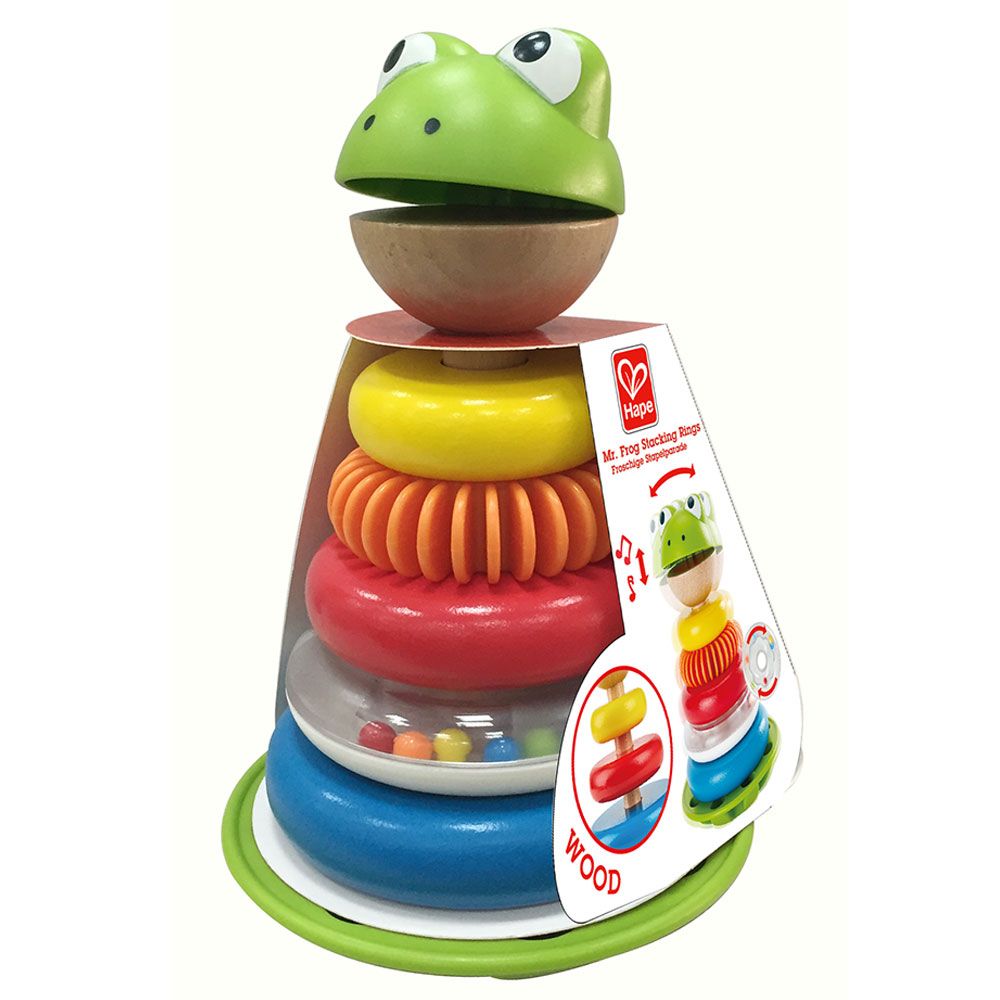 Hape - Mr. Frog Sensory Stacking Rings