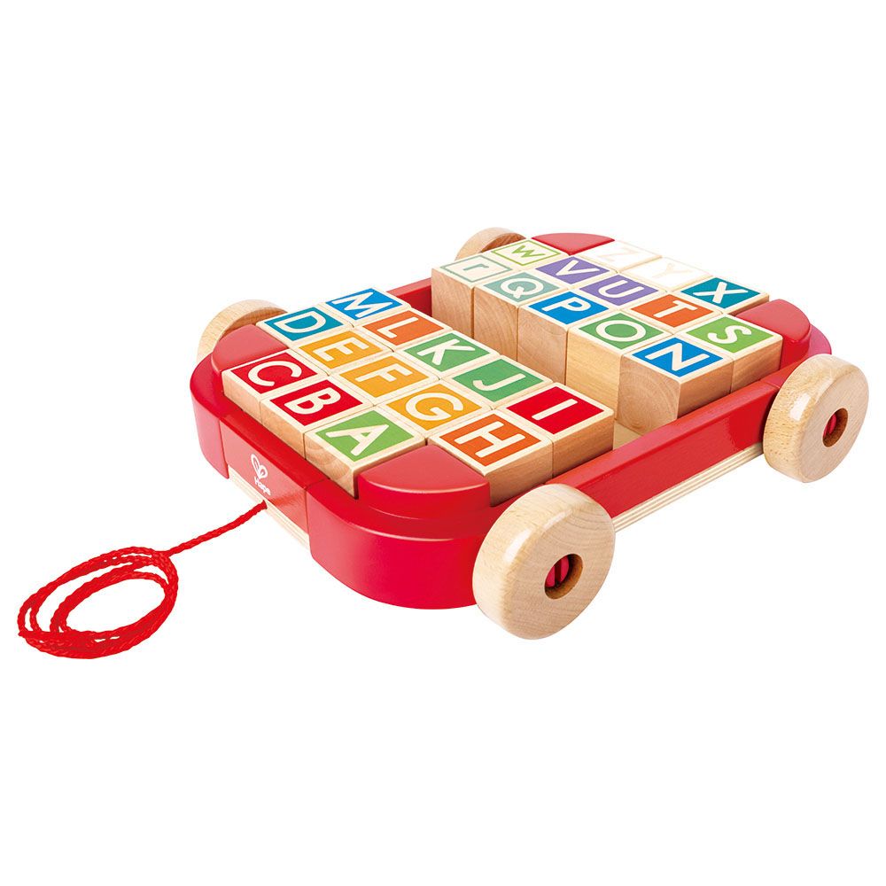 Hape - Pull-along Cart W/ Stacking Blocks