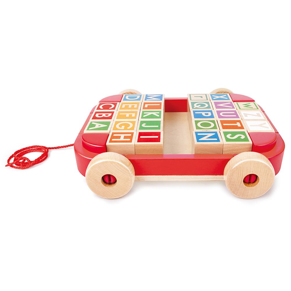 Hape - Pull-along Cart W/ Stacking Blocks