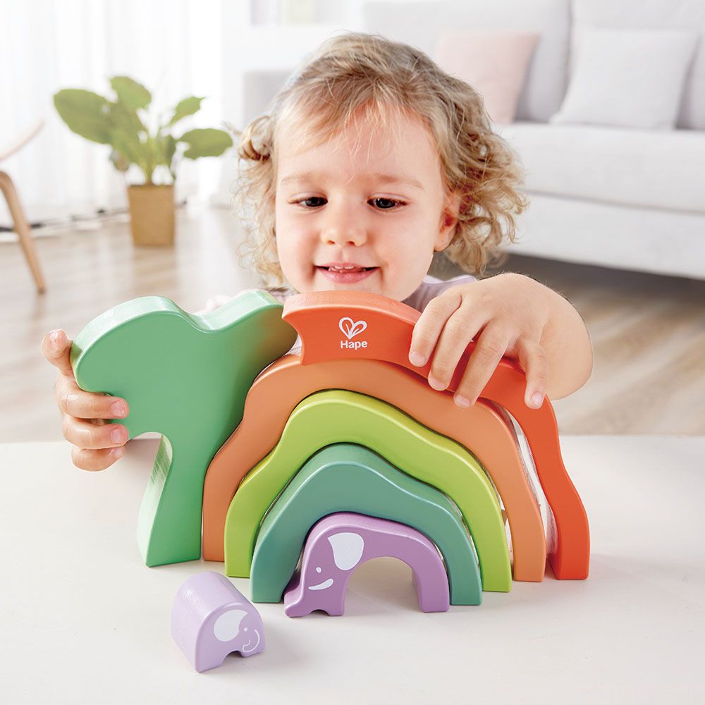 Hape - Safari Elephant Stacking Blocks