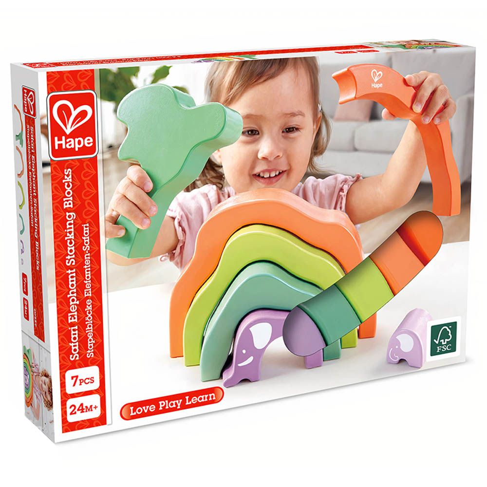 Hape - Safari Elephant Stacking Blocks