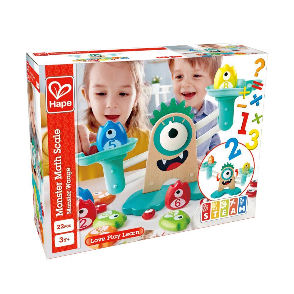 Hape - Learn to Count Monster Math Measuring Scale - 22pcs