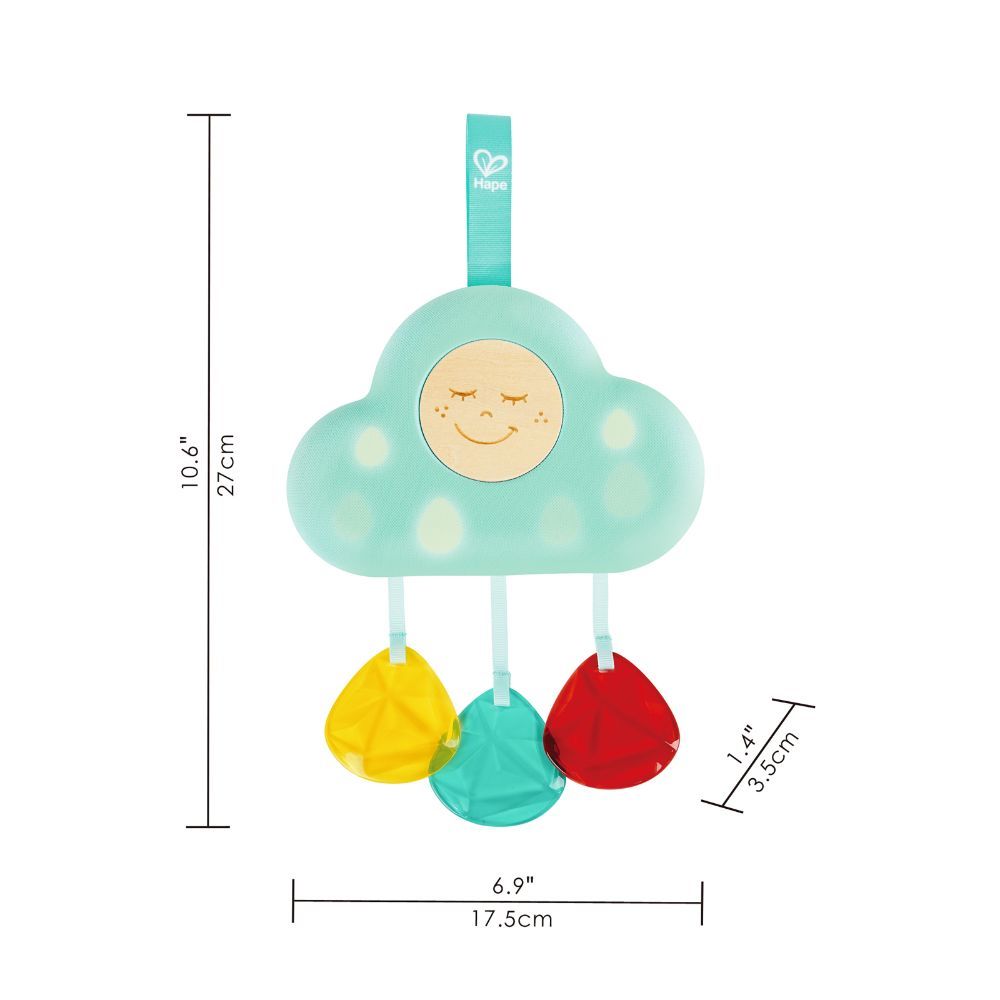 Hape - Musical Cloud Light Baby Crib Mobile Toy - Blue