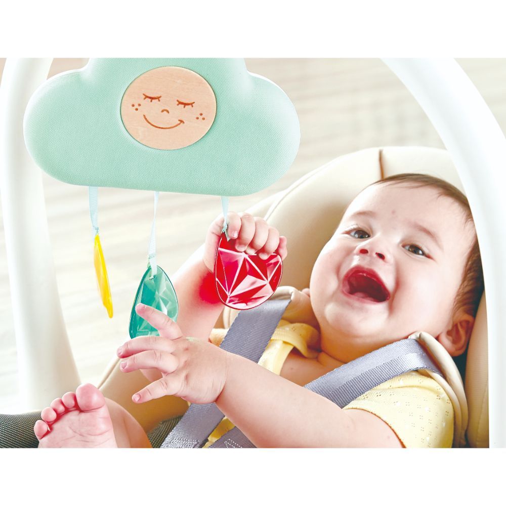 Hape - Musical Cloud Light Baby Crib Mobile Toy - Blue