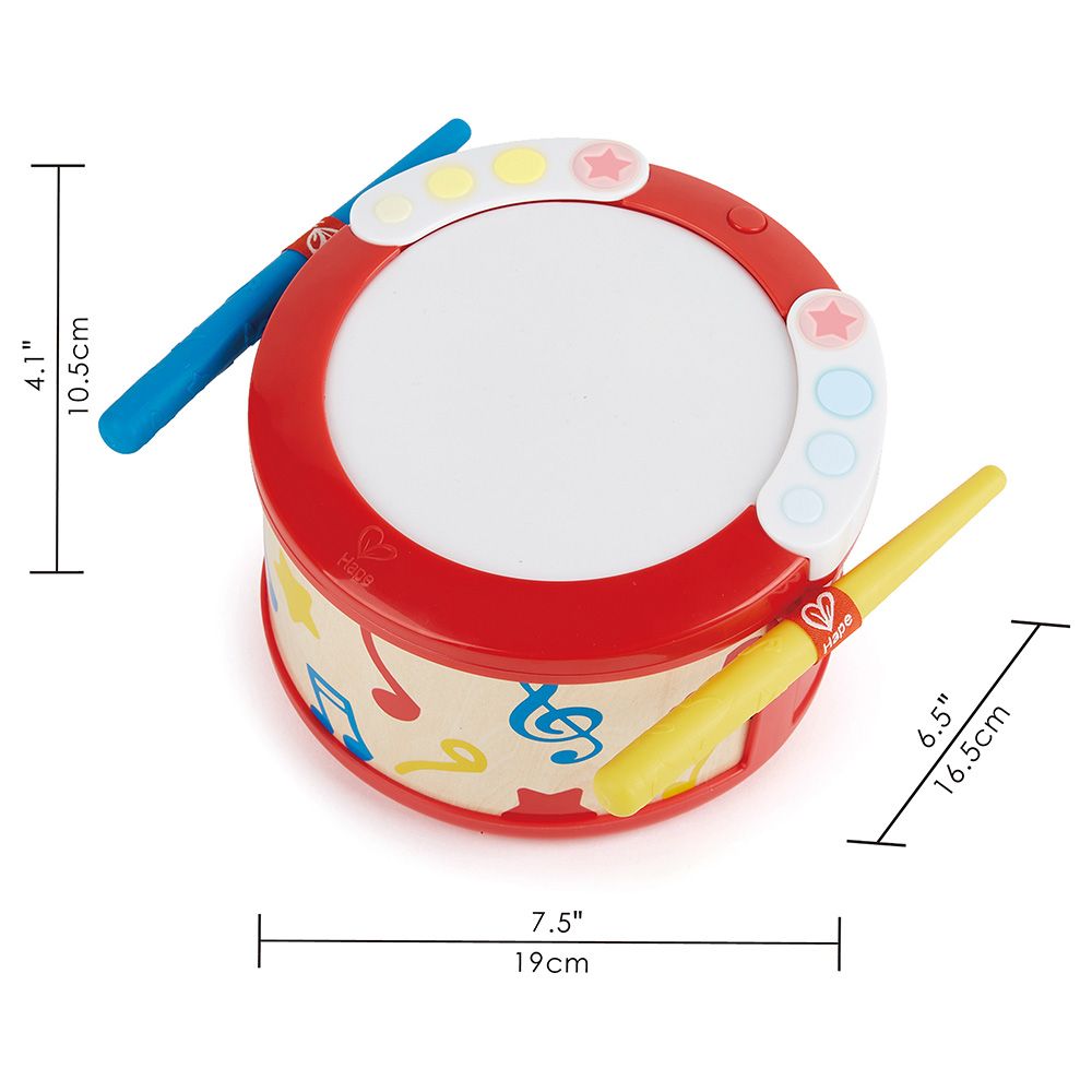 Hape - Learn With Lights Drum - Red