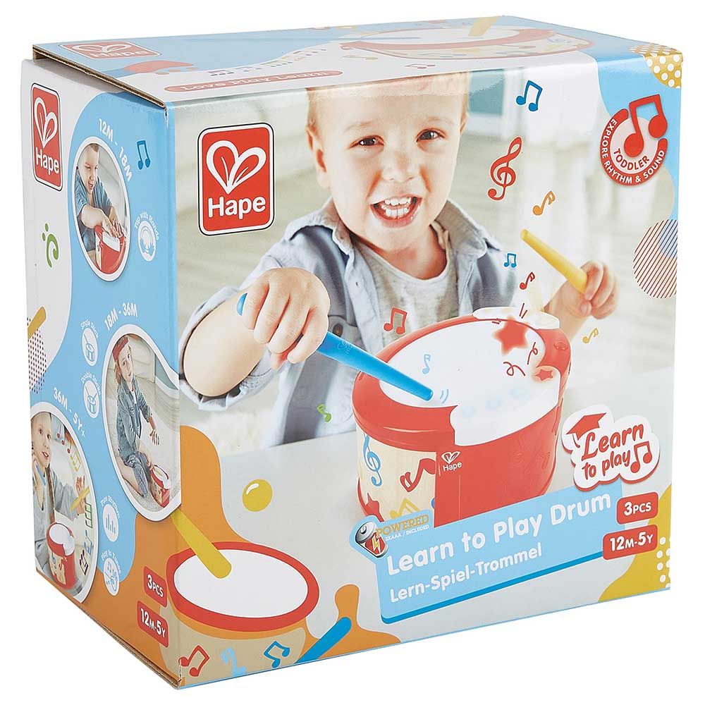 Hape - Learn With Lights Drum - Red