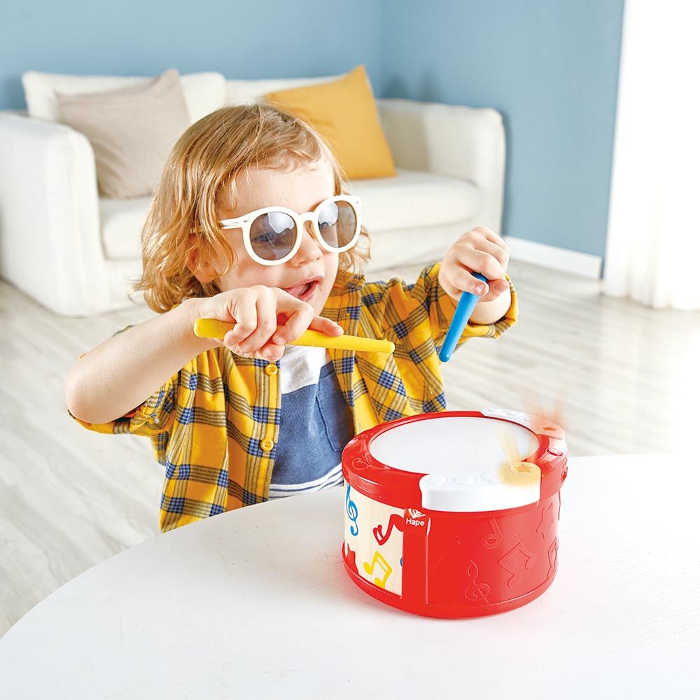 Hape - Learn With Lights Drum - Red