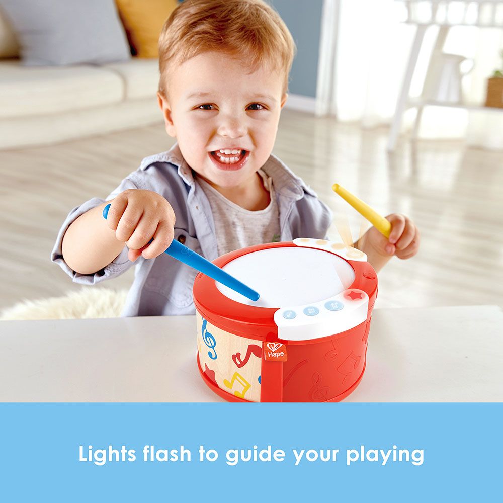 Hape - Learn With Lights Drum - Red