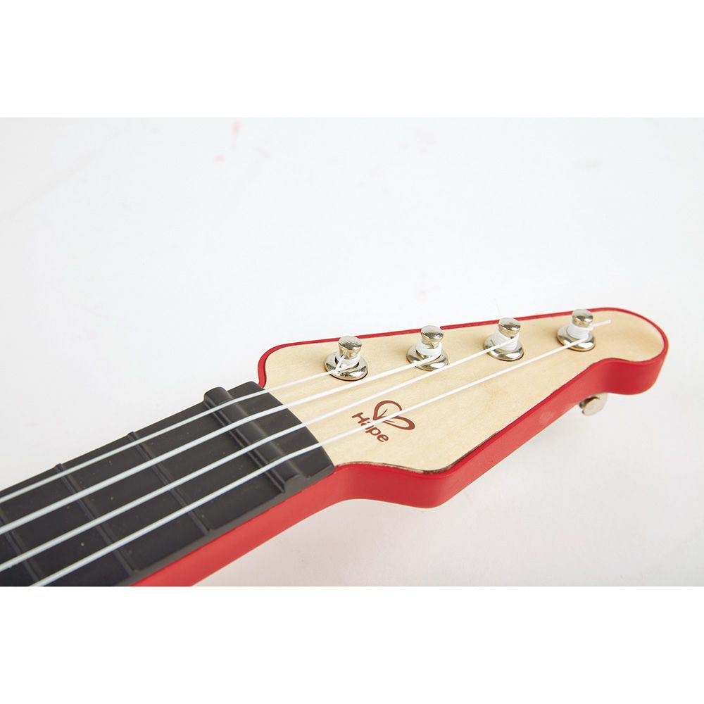 Hape - Learn with Lights Electric Ukulele Wooden Instrument - Red