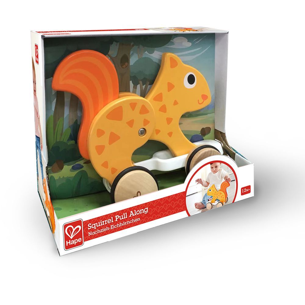 Hape - Squirrel Pull Along Toy