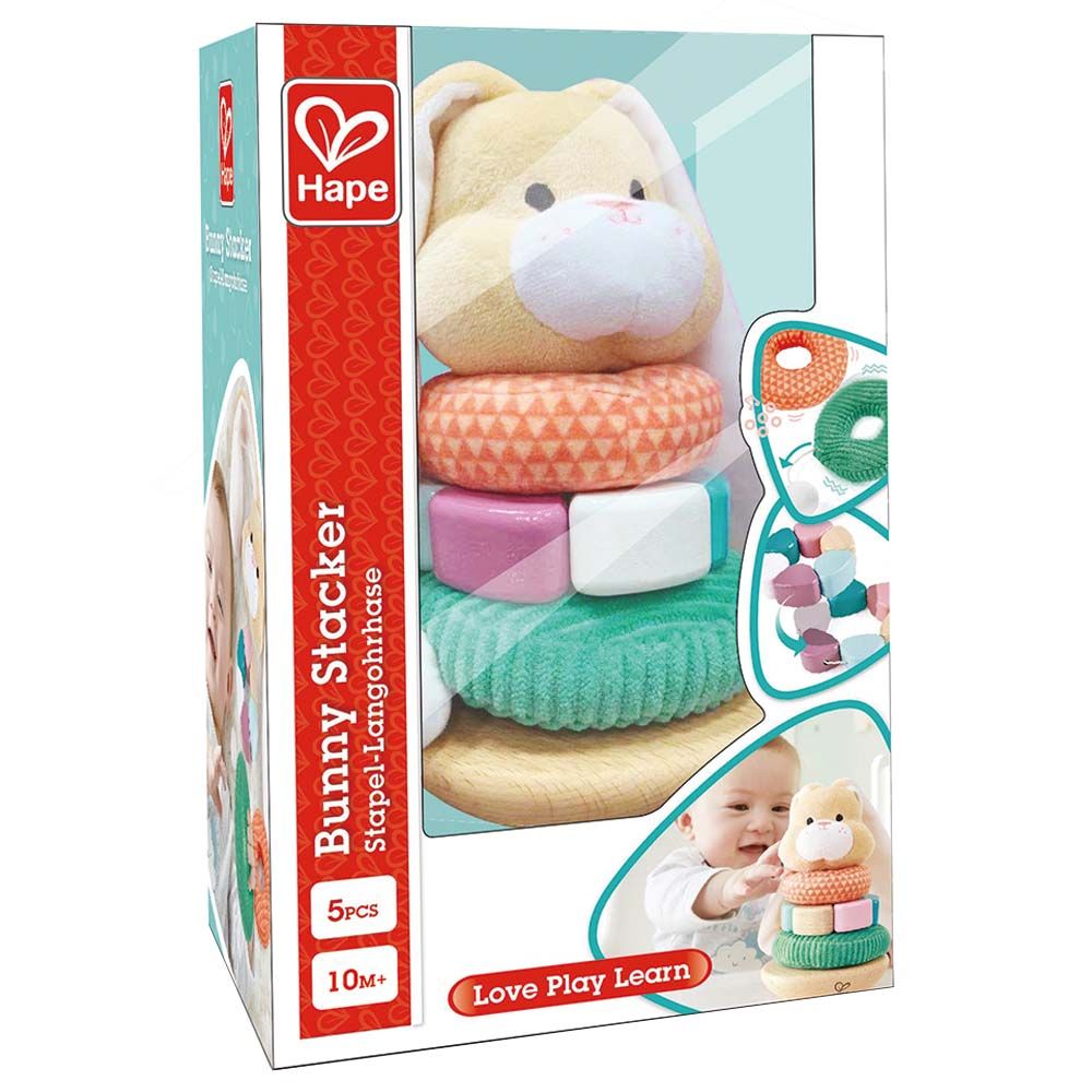 Hape - Wooden Bunny Stacking Ring 