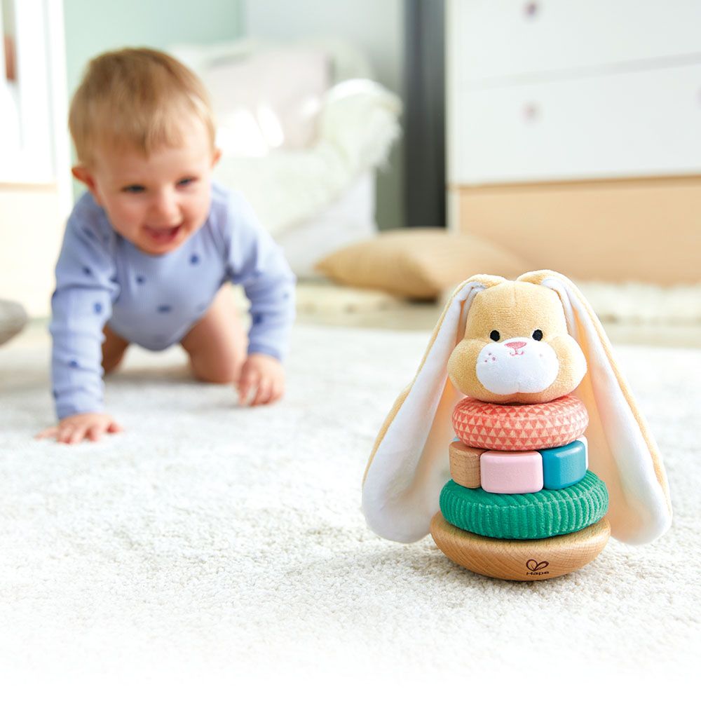 Hape - Wooden Bunny Stacking Ring 