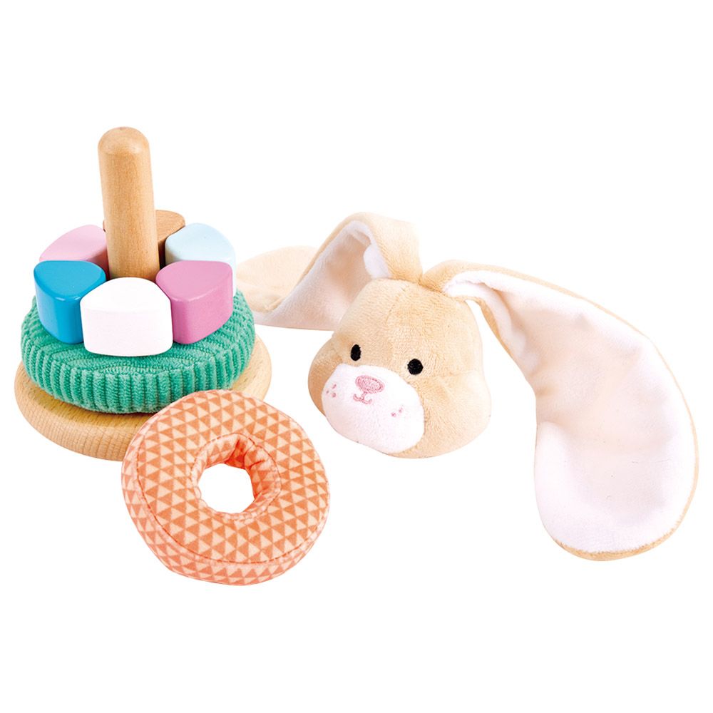 Hape - Wooden Bunny Stacking Ring 