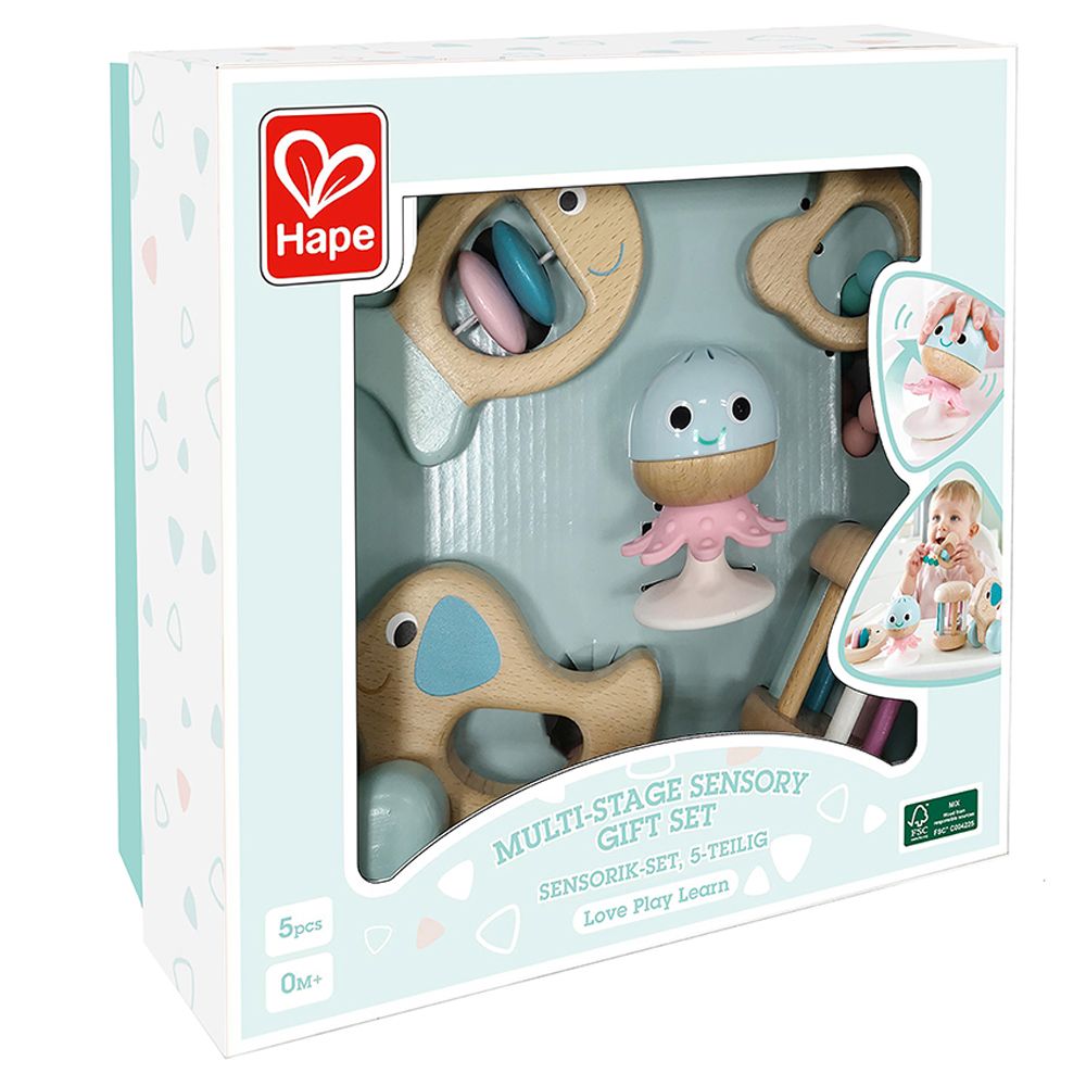 Hape- Multi Stage Sensory Gift Set-5pcs