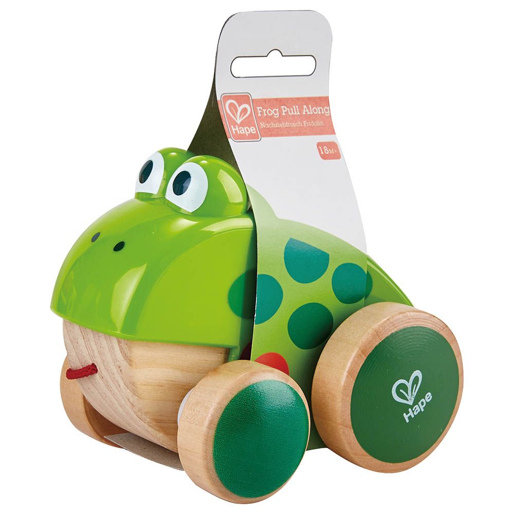 Hape - Frog Pull Along - Green