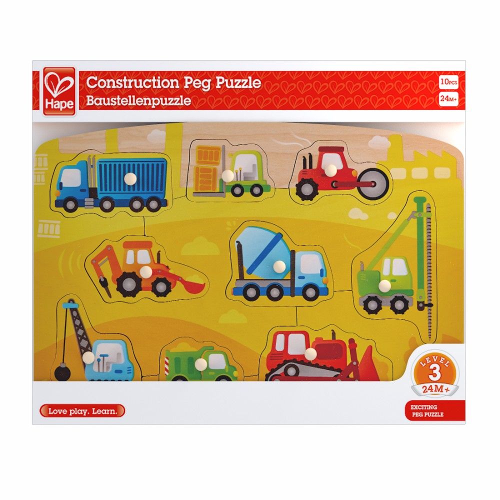 Hape - Construction Peg Puzzle