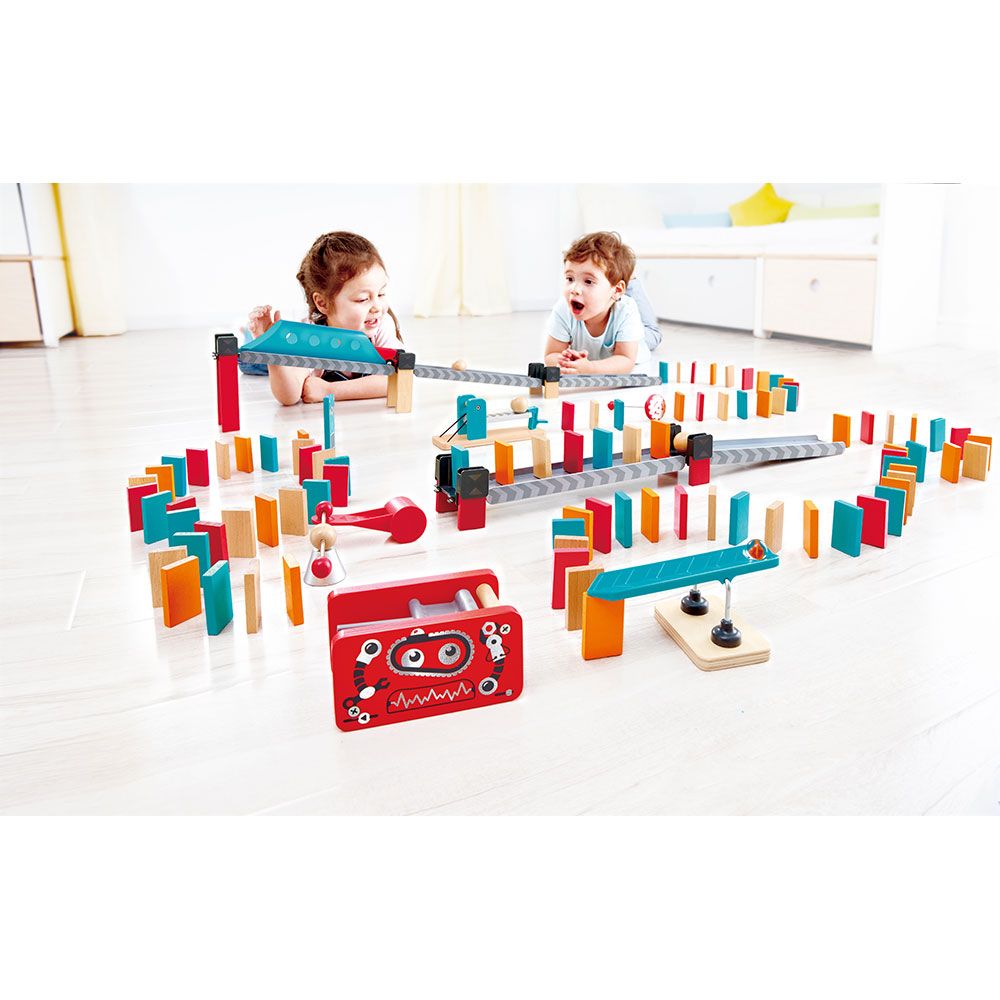 Hape - Robot Factory Domino STEAM Toy Wooden Set - 122pcs