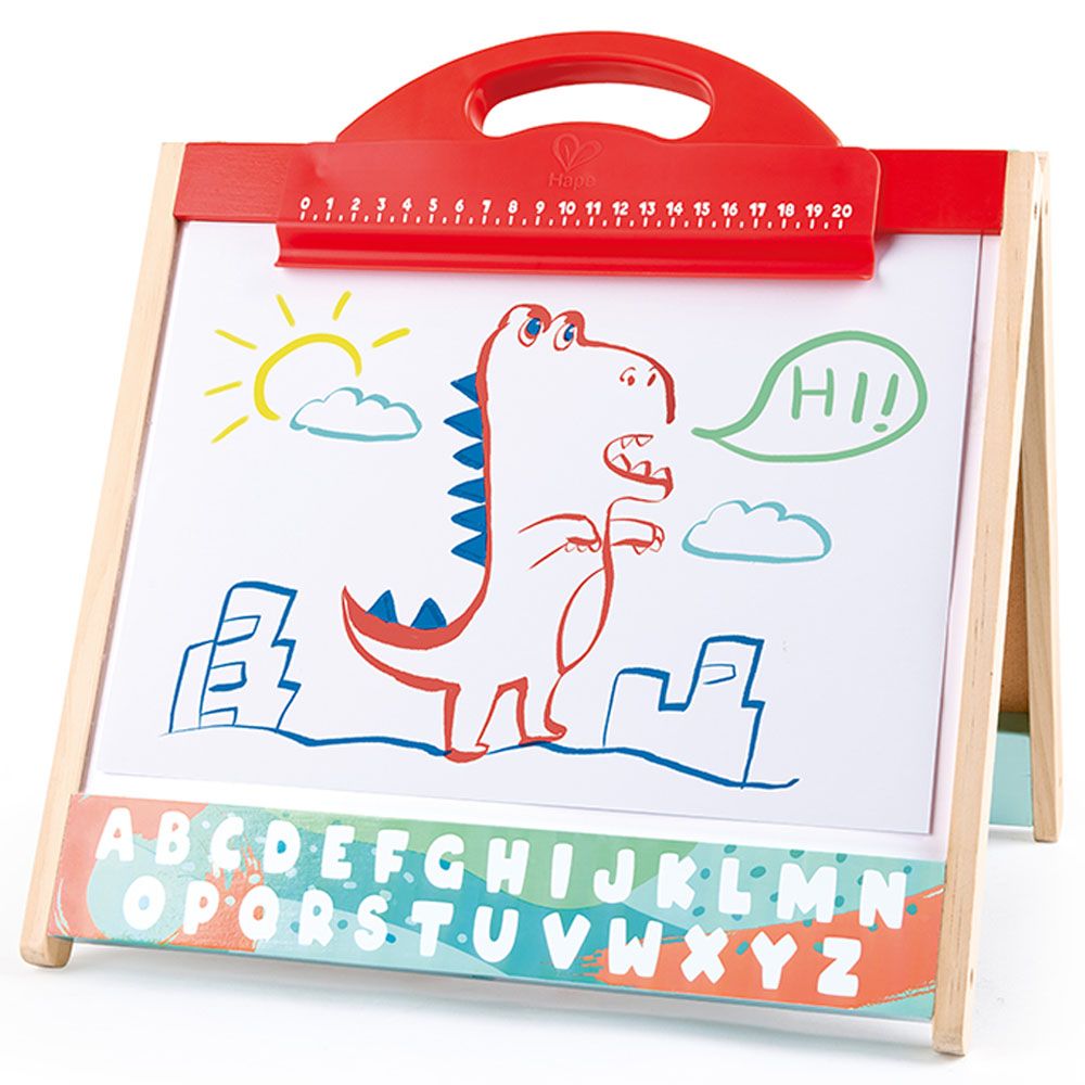 Hape - Foldable Double-side Tabletop Store & Go Easel