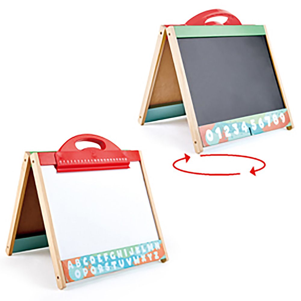 Hape - Foldable Double-side Tabletop Store & Go Easel