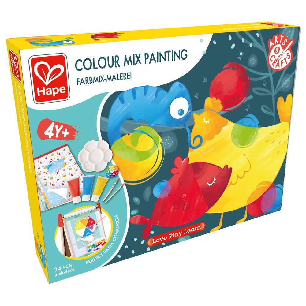 Hape - Colour Mix Painting Activity Art & Craft Set - 24pcs